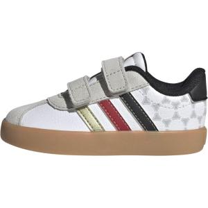 imageadidas Baby VL Court 30 Hook amp Loop ShoeWhiteBlackGold Metallic