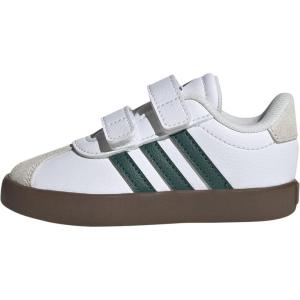 imageadidas Baby VL Court 30 Hook amp Loop ShoeWhiteCollegiate GreenGum