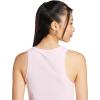 imageAdidas Womens Essentials Linear Slim Cotton Tank TopClear PinkWhite