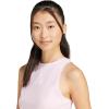imageAdidas Womens Essentials Linear Slim Cotton Tank TopClear PinkWhite