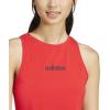 imageAdidas Womens Essentials Linear Slim Cotton Tank TopPure RubyBlack