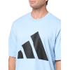 imageadidas Mens Essentials Big Logo TShirtGlow BlueBlack