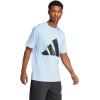 imageadidas Mens Essentials Big Logo TShirtGlow BlueBlack