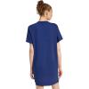imageadidas Womens Essentials 3Stripes TShirt DressDark BlueWhite