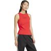 imageAdidas Womens Essentials Linear Slim Cotton Tank TopPure RubyBlack
