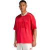 imageadidas Mens Men Stadium Seasonal Mesh TShirtPure RubyOff WhiteCrystal Linen