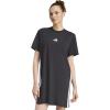 imageadidas Womens Essentials 3Stripes TShirt DressBlackWhite