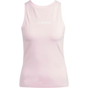 imageAdidas Womens Essentials Linear Slim Cotton Tank TopClear PinkWhite
