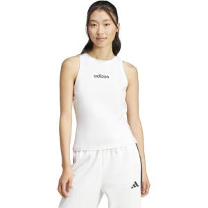imageAdidas Womens Essentials Linear Slim Cotton Tank TopWhiteBlack
