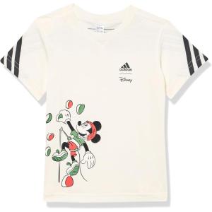 imageadidas Kids Disney Mickey Mouse TShirtOff WhiteCarbonBright Red