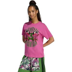 imageadidas Womens Farm Rio Graphic TShirtSemi Lucid FuchsiaCrystal Linen