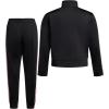 imageadidas Little Girls Zip Front Classic Tricot Jacket and Joggers SetBlackPink