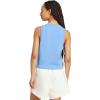 imageadidas Womens Soft Lux Crew Neck Tank Casual  Off WhiteBlue Fusion