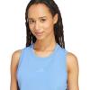 imageadidas Womens Soft Lux Crew Neck Tank Casual  Off WhiteBlue Fusion