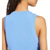 imageadidas Womens Soft Lux Crew Neck Tank Casual  Off WhiteBlue Fusion
