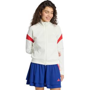 imageadidas Womens House of Tiro Track TopOff WhiteTeam Collegiate RedWhite