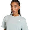 image:imageadidas Womens Train Essentials Boxy Workout Crew Neck Short Sleeve Athletic Casual Tops Casual  WhiteWonder Sage