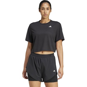 image:imageadidas Womens Train Essentials Boxy Workout Crew Neck Short Sleeve Athletic Casual Tops Casual  WhiteBlack