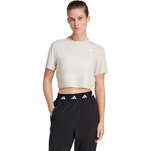 image:imageadidas Womens Train Essentials Boxy Workout Crew Neck Short Sleeve Athletic Casual Tops Casual  WhiteWonder Alumina