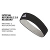 image:imageAdidas Unisex Interval Reversible Headband  Athletic Sports SweatbandBlackWhiteAluminum 2