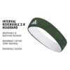 image:imageAdidas Unisex Interval Reversible Headband  Athletic Sports SweatbandTeam Dark GreenWhite