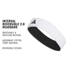 image:imageAdidas Unisex Interval Reversible Headband  Athletic Sports SweatbandWhiteBlack