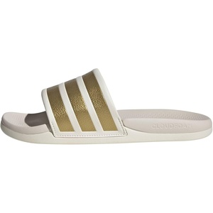 image:imageadidas Adilette Comfort 20 SlidesOff WhiteGold MetallicChalk White