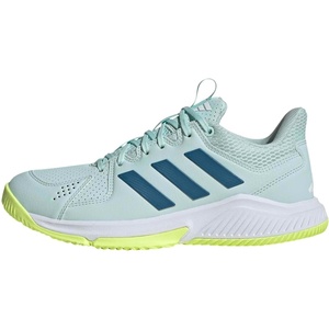 image:imageadidas Womens Court Flight Indoor Volleyball Volleyball Sneakers Shoes  PinkHalo MintYellow