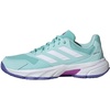 image:imageadidas Womens Courtjam Control 3 Tennis Sneakers Shoes  WhiteSemi Flash AquaWhiteCobalt Blue