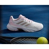 image:imageadidas Womens Courtjam Control 3 Tennis Sneakers Shoes  WhiteWhiteSilver MetallicLucid Pink