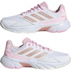 image:imageadidas Womens Courtjam Control 3 Tennis Sneakers Shoes  WhiteWhiteSilver MetallicLucid Pink