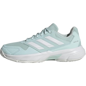 image:imageadidas Womens Courtjam Control 3 Tennis Sneakers Shoes  WhiteHalo MintWhiteSilver Metallic