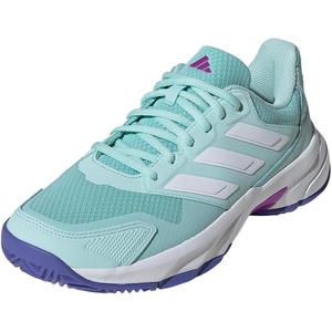 image:imageadidas Womens Courtjam Control 3 Tennis Sneakers Shoes  WhiteSemi Flash AquaWhiteCobalt Blue