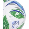 image:imageadidas Unisex MLS Soccer BallWhiteGreenGlory BlueSolar Blue