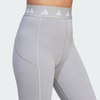 image:imageadidas Womens Techfit Stash Pocket FullLength LeggingsMedium Grey HeatherWhite