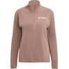 image:imageadidas Womens Terrex Multi Essentials Halfzip Fleece Hiking JacketTrace Brown