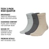 image:imageadidas mens Tech High Quarter Socks 3 Pairs Performance amp TrainingWonder Sage GreenGrey SixWonder Cargo Khaki