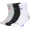 image:imageadidas mens Tech High Quarter Socks 3 Pairs Performance amp TrainingClear Onix GreyPure Turbo PinkPure Purple