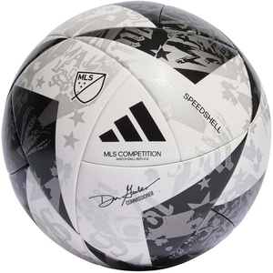 image:imageadidas Unisex MLS Soccer BallCompetition WhiteBlackSilver Metallic