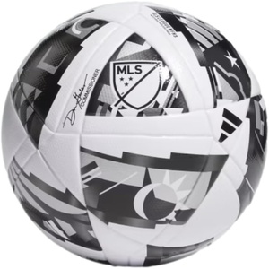 image:imageadidas Unisex MLS Soccer BallLeague WhiteBlackSilver Metallic