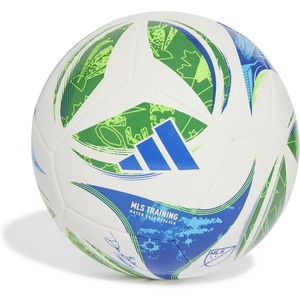 image:imageadidas Unisex MLS Soccer BallWhiteGreenGlory BlueSolar Blue