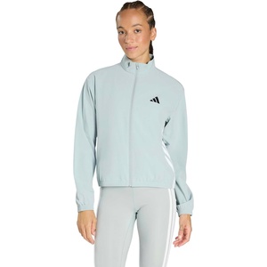 image:imageadidas Womens Train Essentials 3Stripes Woven Warm Up JacketWonder SageWhite