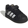 image:imageAdidas UnisexChild Streettalk Elastic Lace amp StrapBlackWhiteGold Metallic