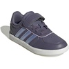 image:imageadidas Kids Breaknet Sleek Elastic Lace amp Strap ShoePreloved VioletBlue Spark MetallicPowder Plum