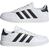 image:imageadidas Kids Breaknet Sleek Elastic Lace amp Strap ShoeWhiteBlackOrange Tint