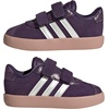 image:imageadidas Kids VL Court 30 Hook amp Loop ShoeAurora PlumZero MetallicPink Gum