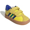 image:imageadidas Kids VL Court 30 Hook amp Loop ShoeBright YellowBold BlueGreen