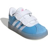 image:imageadidas Kids VL Court 30 Hook amp Loop ShoeCinderellaSemi Blue BurstWhiteLucid Pink
