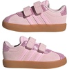 image:imageadidas Kids VL Court 30 Hook amp Loop ShoeClear PinkClear PinkGum