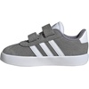 image:imageadidas Kids VL Court 30 Hook amp Loop ShoeGreyWhiteGrey